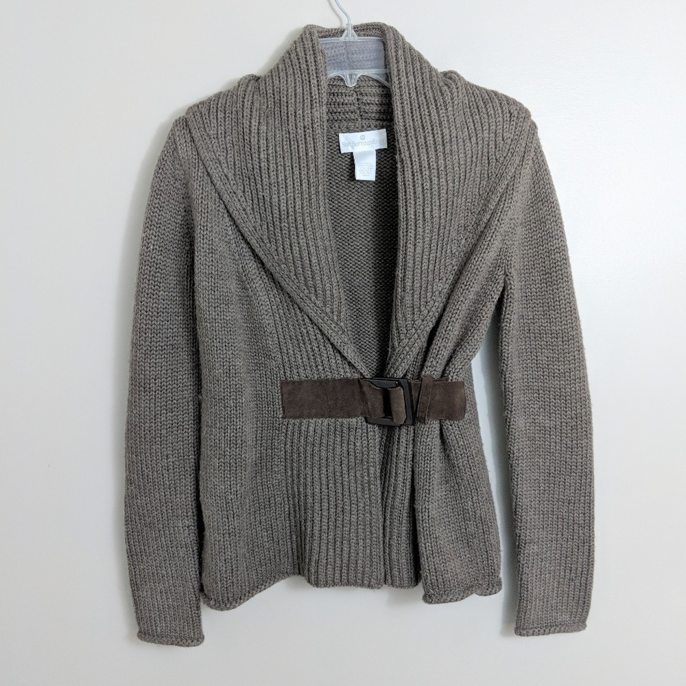 Soft Surroundings chunky sweater cardigan size XS